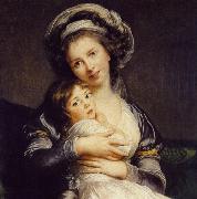 eisabeth Vige-Lebrun Turban with Her Child Sweden oil painting artist